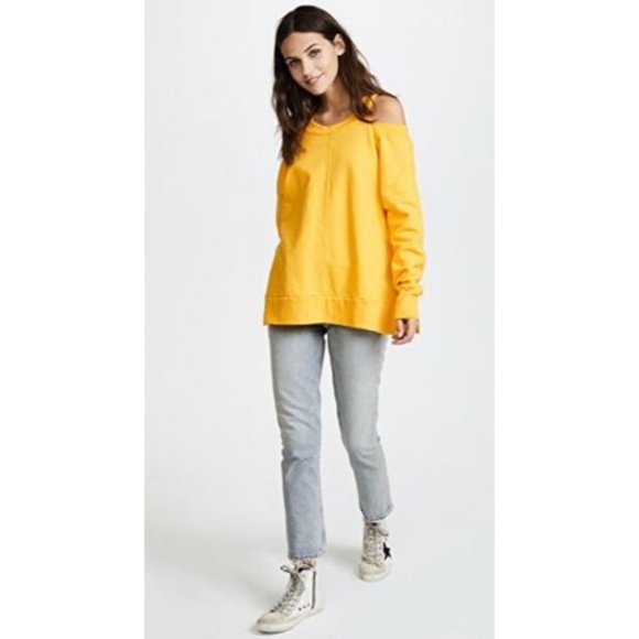 Daniel Patrick Bright Yellow Sweatshirt Size M - Picture 1 of 9